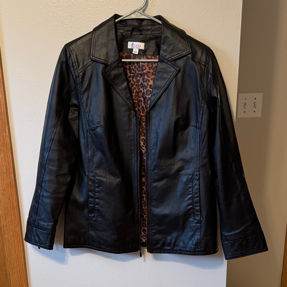 Classic Black Leather Jacket by d.co